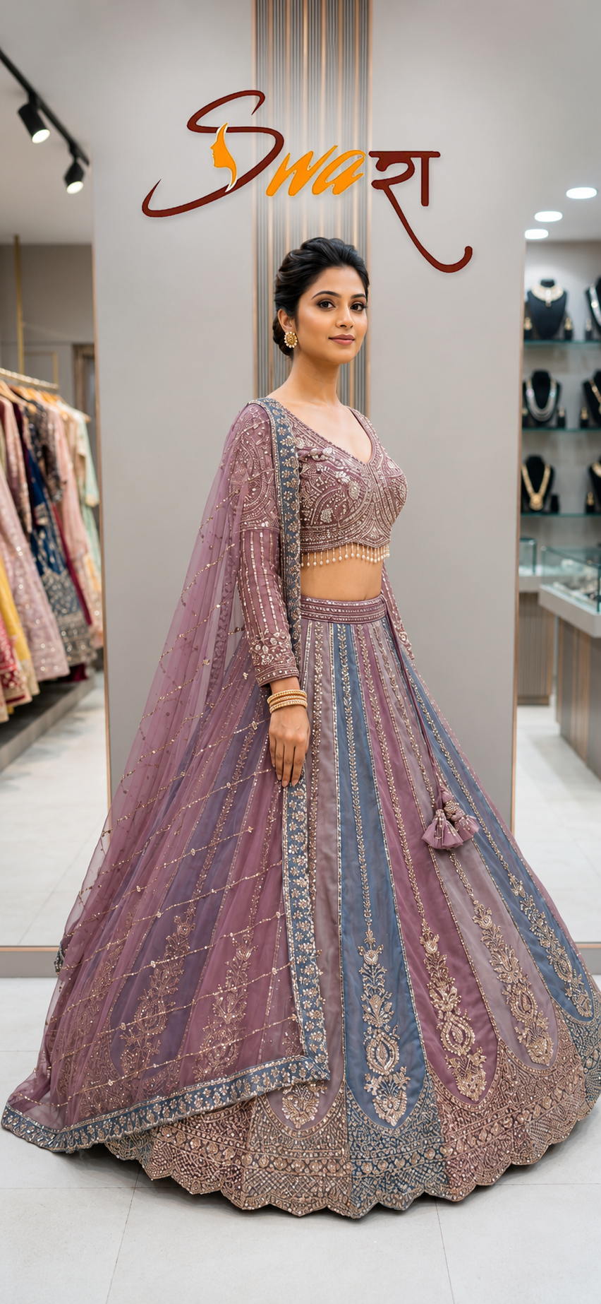 Khushbu Lavender Lehenga